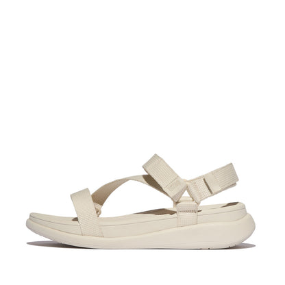 รองเท้าแตะแบบรัดส้น ผู้หญิง รุ่น F-MODE GO ADJ. WEBBING FLATFORM Z-STRAP SANDALS