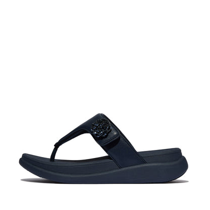 รองเท้าแตะแบบหูหนีบ ผู้หญิง รุ่น F-MODE GO BEADIE-BUTTON ADJ. FLATFORM T/P SANDALS