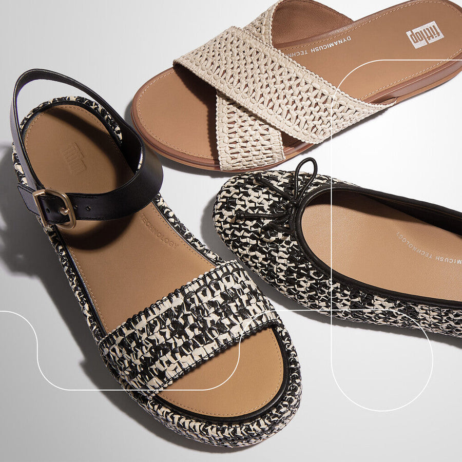 รองเท้าแตะแบบรัดส้น ผู้หญิง รุ่น PLATFFORMS WOVEN WEDGE ANKLE