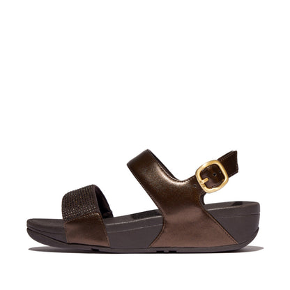 LULU CRYSTAL EMBELLISHED BACK-STRAP SANDALS