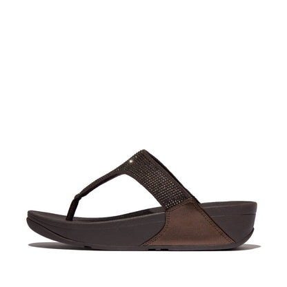 LULU CRYSTAL EMBELLISHED TOE-POST SANDALS