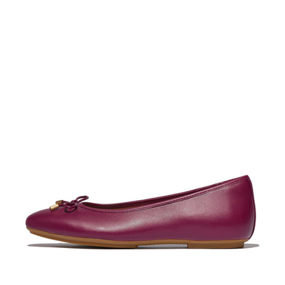 รองเท้าทรงบัลเล่ต์ ผู้หญิง รุ่น DELICATO BOW SOFT LEATHER BALLET FLATS