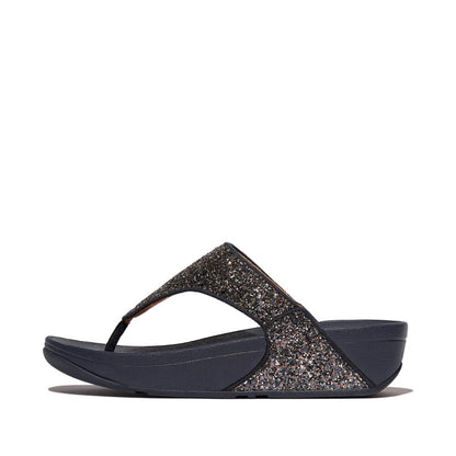 LULU MULTI-TONAL GLITTER TOE-POST SANDALS