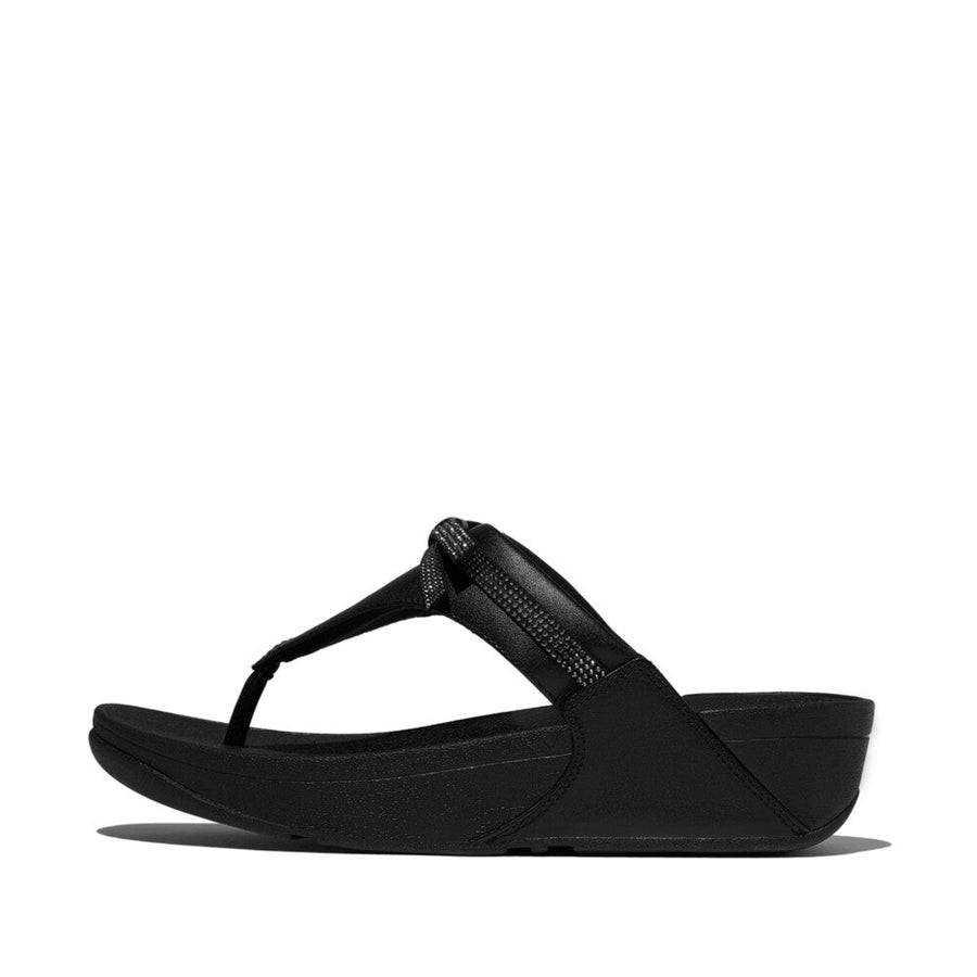 LULU GLITZ-BOW LEATHER TOE-POST SANDALS – FitFlop Thailand