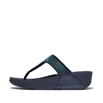 LULU CRYSTAL EMBELLISHED TOE-POST SANDALS