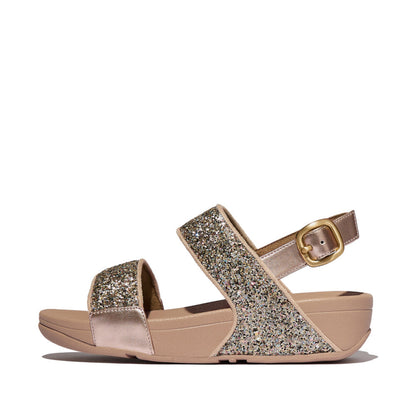 รองเท้าแตะแบบรัดส้น ผู้หญิง รุ่น LULU MULTI-TONAL GLITTER BACK-STRAP SANDALS