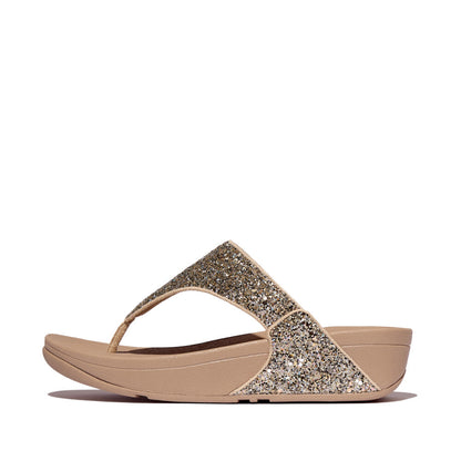 LULU MULTI-TONAL GLITTER TOE-POST SANDALS