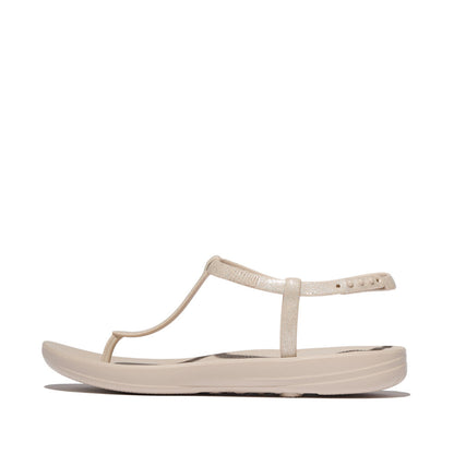 IQUSHION SPLASH FLECKED-GLITTER T-BAR SANDALS