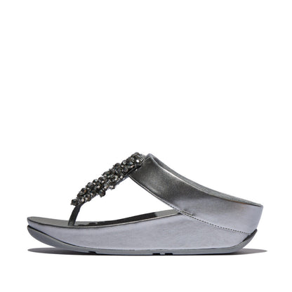 รองเท้าแตะแบบหูหนีบ ผู้หญิง รุ่น RUMBA IRIDESCENT BEADED TOE-POST SANDALS