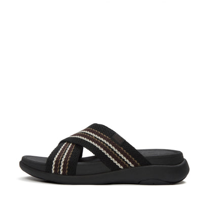 รองเท้าแตะ ผู้ชาย รุ่น F-MODE GO MENS STRIPY-WEAVE CROSS SLIDES
