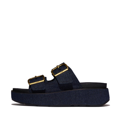 GEN-FF MAX BUCKLE TWO-BAR DENIM SLIDES