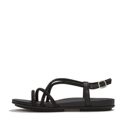 GRACIE CRYSTAL STRAPPY BACK-STRAP SANDALS