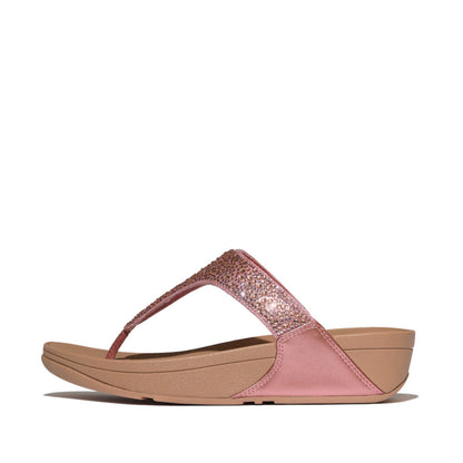 รองเท้าแตะแบบหูหนีบ ผู้หญิง รุ่น LULU CRYSTAL-MIX METALLIC TOE-POST SANDALS