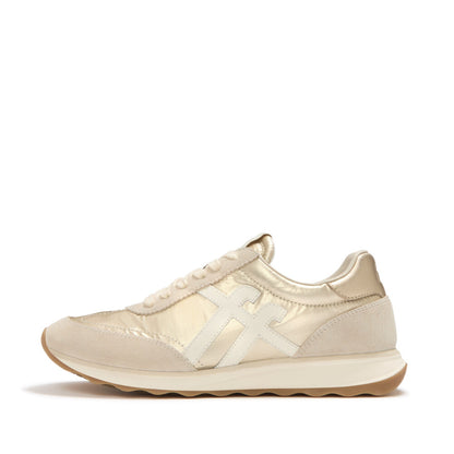 รองเท้าผ้าใบ ผู้หญิง รุ่น RETRO-Q FF METALLIC-FABRIC/SUEDE SNEAKERS