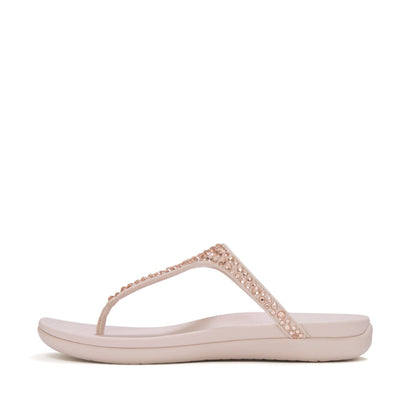รองเท้าแตะแบบหูหนีบ ผู้หญิง รุ่น SOLAY MIXED-CRYSTAL TOE-POST SANDALS