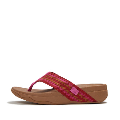 SURFA STRIPE-WEBBING TOE-POST SANDALS