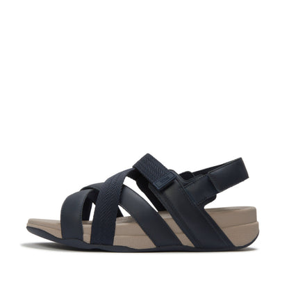 รองเท้าแตะแบบรัดส้น ผู้ชาย รุ่น ADONIS MENS ADJ. LEATHER/WEBBING B/STRAP SANDALS