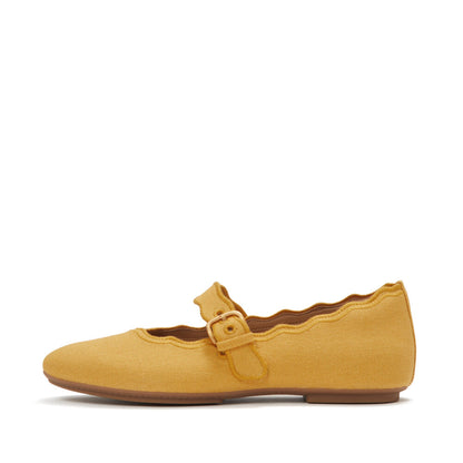 รองเท้าทรงบัลเล่ต์ ผู้หญิง รุ่น DELICATO  WAVE-EDGE CANVAS MARY JANES