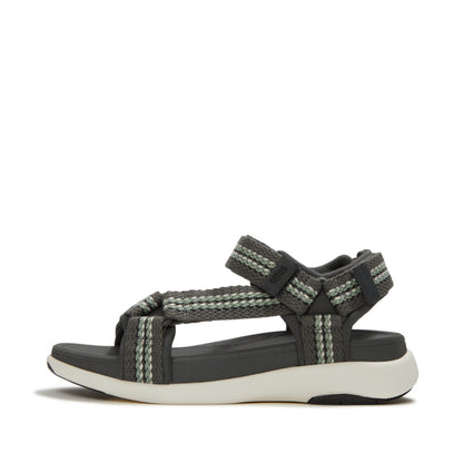 รองเท้าแตะแบบรัดส้น ผู้ชาย รุ่น F-MODE GO MENS ADJ. STRIPY-WEAVE B/STRAP SANDALS