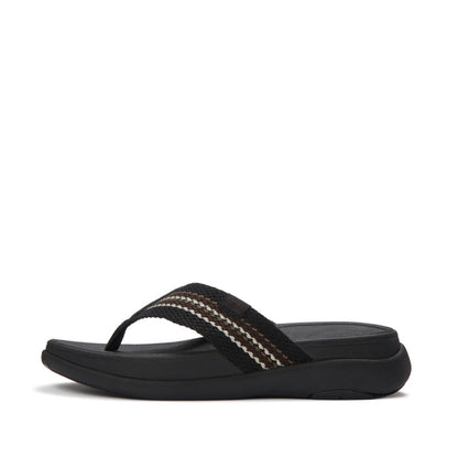 รองเท้าแตะแบบหูหนีบ ผู้ชาย รุ่น F-MODE GO MENS STRIPY-WEAVE TOE-POST SANDALS