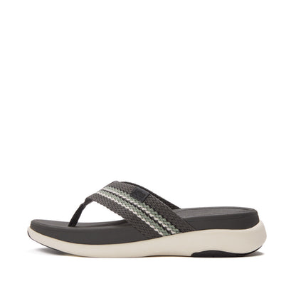 รองเท้าแตะแบบหูหนีบ ผู้ชาย รุ่น F-MODE GO MENS STRIPY-WEAVE TOE-POST SANDALS