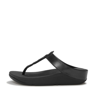 FINO CRYSTAL-TWIST TOE-POST SANDALS