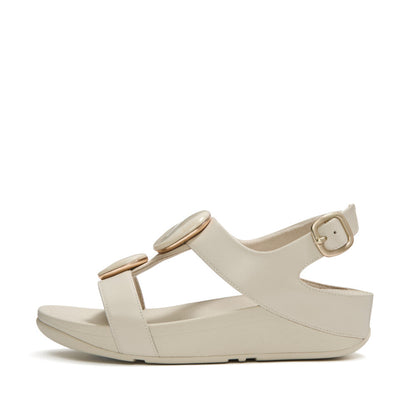 FINO MARBLED-STONE BACK-STRAP SANDALS