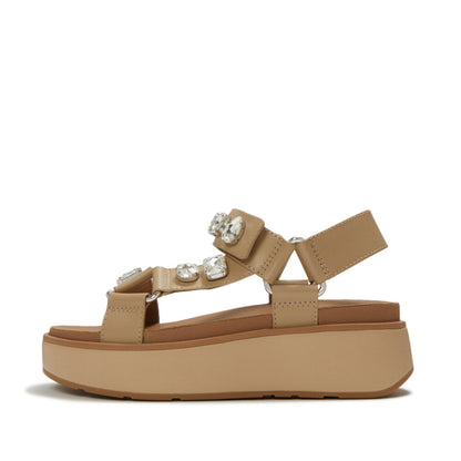 GEN-FF MAX ULTRA-JEWEL  LEATHER BACK-STRAP SANDALS