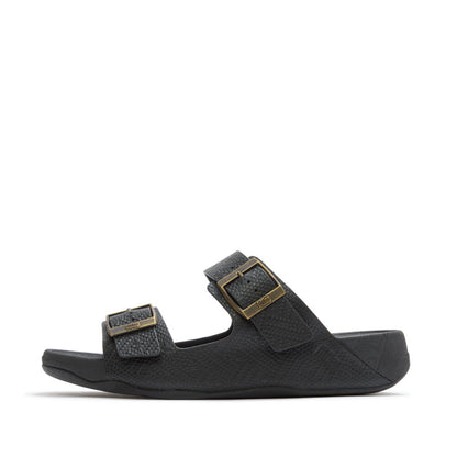 รองเท้าแตะ ผู้ชาย รุ่น GOGH MOC MENS BUCKLE EMBOSSED-LEATHER SLIDES