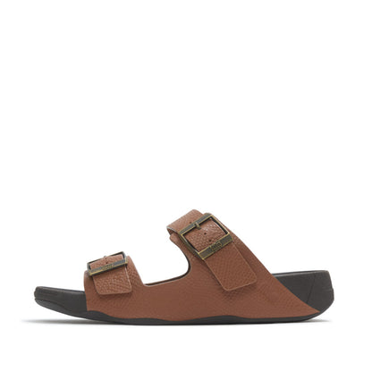รองเท้าแตะ ผู้ชาย รุ่น GOGH MOC MENS BUCKLE EMBOSSED-LEATHER SLIDES
