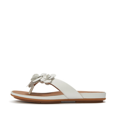 รองเท้าแตะแบบหูหนีบ ผู้หญิง รุ่น GRACIE FLOWER LEATHER FLIP-FLOPS