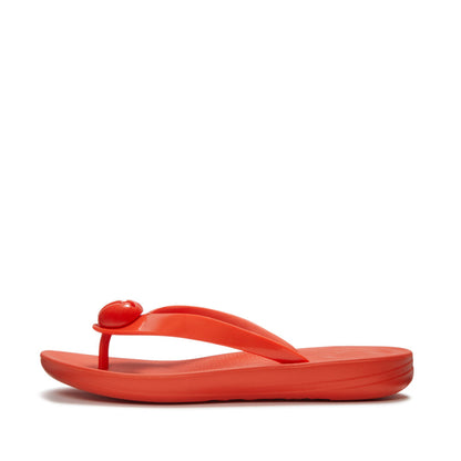 iQUSHION GLOSSY-BUTTON FLIP-FLOPS