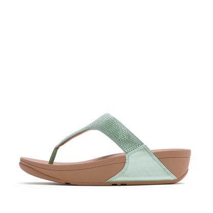 LULU CRYSTAL EMBELLISHED TOE-POST SANDALS