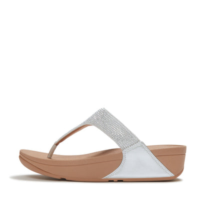 รองเท้าแตะแบบหูหนีบ ผู้หญิง รุ่น LULU CRYSTAL EMBELLISHED TOE-POST SANDALS