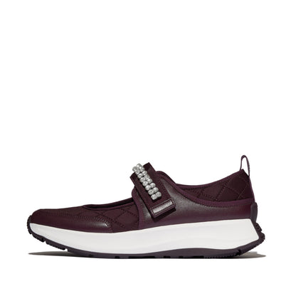 รองเท้าผ้าใบ ผู้หญิง รุ่น F-MODE FLOW CRYSTAL-STRAP QUILTED MARY JANES