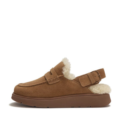 รองเท้าแตะแบบสวม ผู้หญิง รุ่น GEN-FF SUEDE SHEARLING LOAFER BACK-STRAP MULES