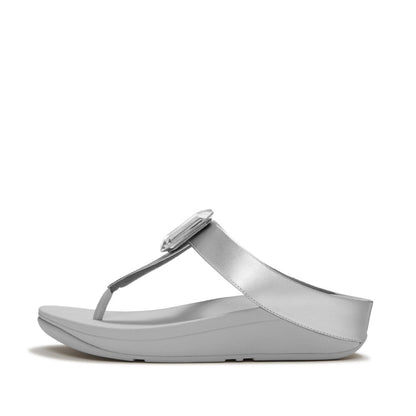 FINO METALLIC CRYSTAL PRISM TOE-POST SANDALS