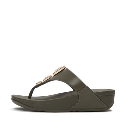 LULU BOLD CRYSTALS TOE-POST SANDALS