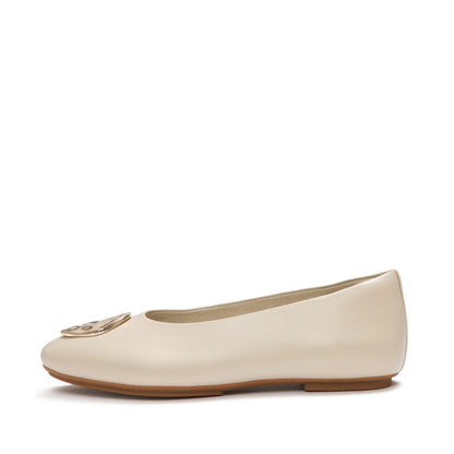 รองเท้าทรงบัลเล่ต์ ผู้หญิง รุ่น DELICATO LEATHER ADORNMENT HIGH BALLERINAS