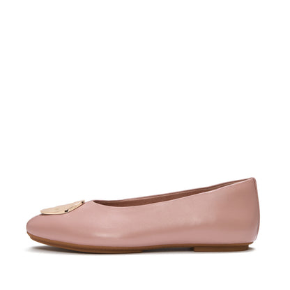DELICATO LEATHER ADORNMENT HIGH BALLERINAS