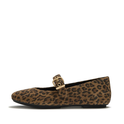 รองเท้าทรงบัลเล่ต์ ผู้หญิง รุ่น DELICATO SUEDE LEOPARD MARY JANES