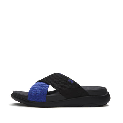 F-MODE GO MENS CONTRAST WEBBING CROSS SLIDES