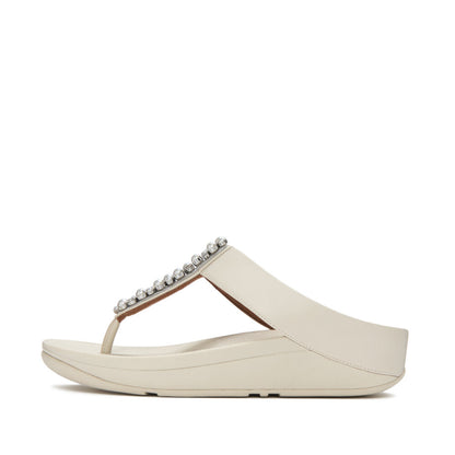 FINO PEARL & CRYSTAL TOE-POST SANDALS