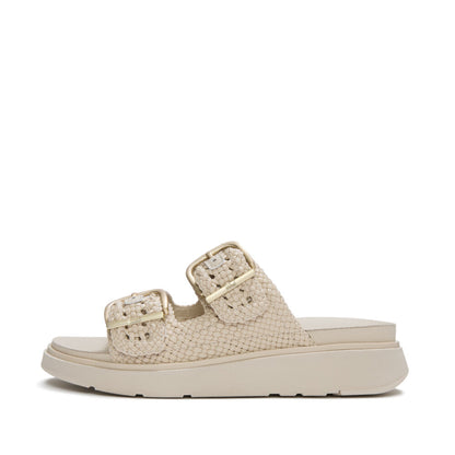 รองเท้าแตะ ผู้หญิง รุ่น GEN-FF WOVEN TWO-BAR BUCKLE SLIDES