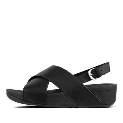 รองเท้าแตะแบบรัดส้น ผู้หญิง รุ่น LULU CROSS BACK-STRAP SANDALS - LEATHER