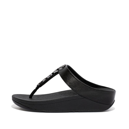FINO STONE TRIM TOE-POST SANDALS
