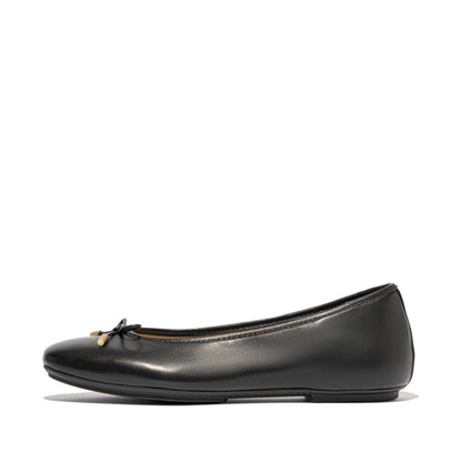 รองเท้าทรงบัลเล่ต์ ผู้หญิง รุ่น DELICATO BOW SOFT LEATHER BALLET FLATS