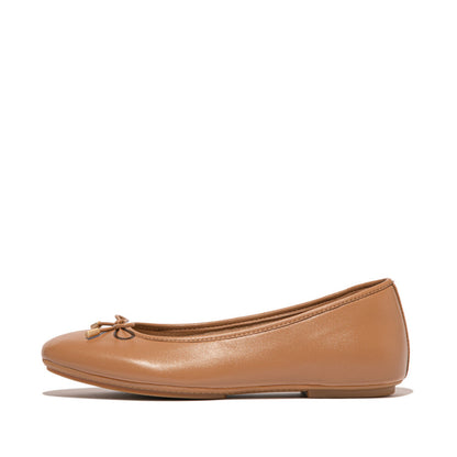 รองเท้าทรงบัลเล่ต์ ผู้หญิง รุ่น DELICATO BOW SOFT LEATHER BALLET FLATS
