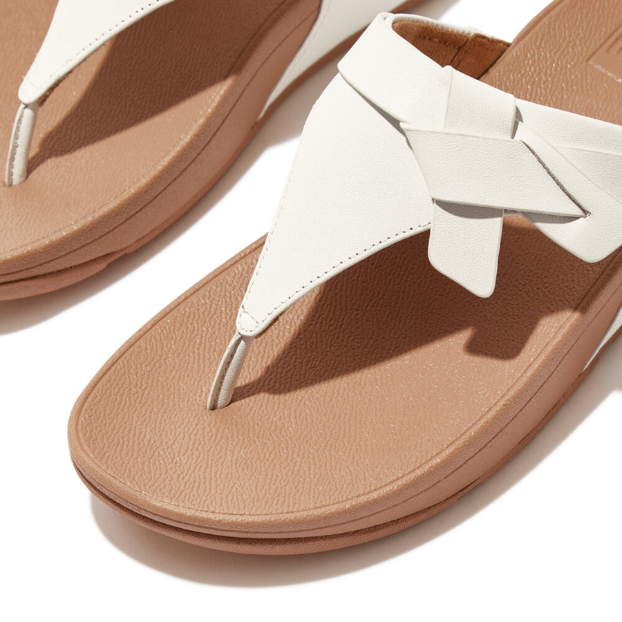 LULU FOLDED-KNOT LEATHER TOE-POST SANDALS – FitFlop Thailand