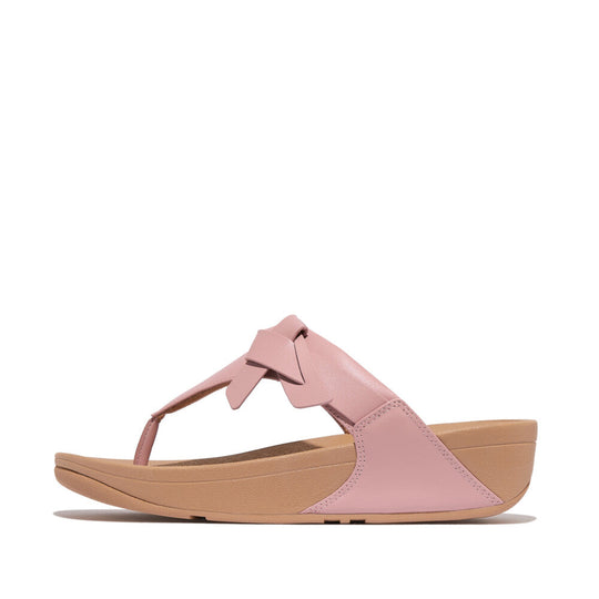 Lulu Folded Knot Sandals Soft Blush